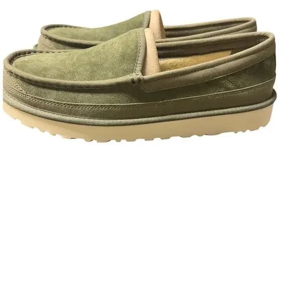UGG Dex Slip On Loafer Mens 11.5 Moss Green Suede Comfort Casual Shoes New